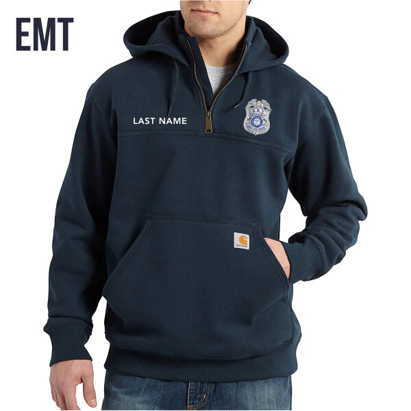 ***EMT*** UNIFORM CARHARTT HOODIE - NAVY BLUE - PERSONALIZED Thumbnail